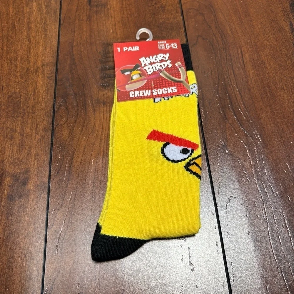3/$20 Crazy Socks Angry Birds for Men & Women Cozy Funny Gift for Game Lovers - Picture 3 of 6